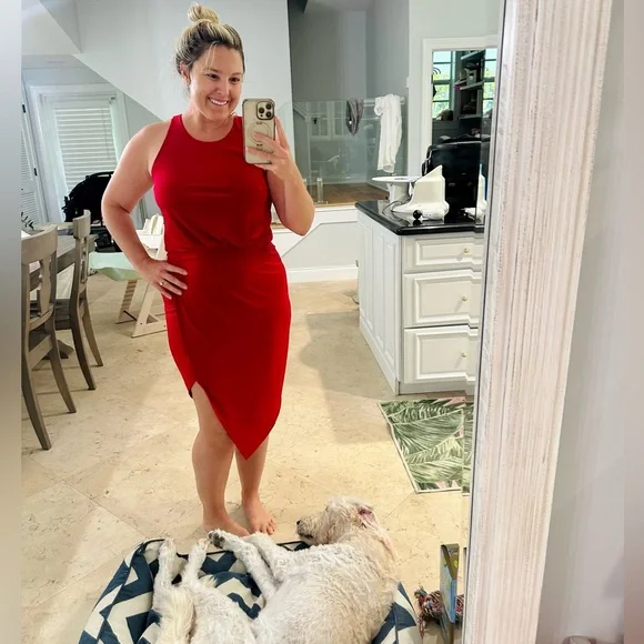 Banana Republic Red Strapless Cocktail Dress - Picture 4 of 15